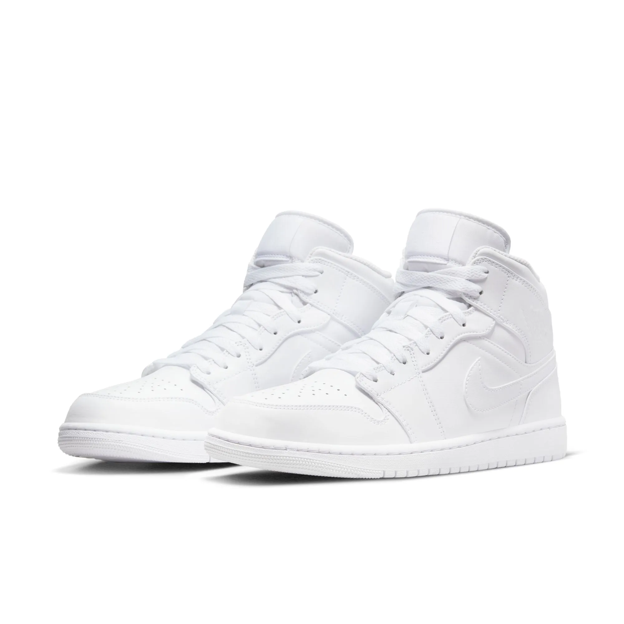 MEN'S AIR JORDAN 1 MID 'TRIPLE WHITE' 554724-136