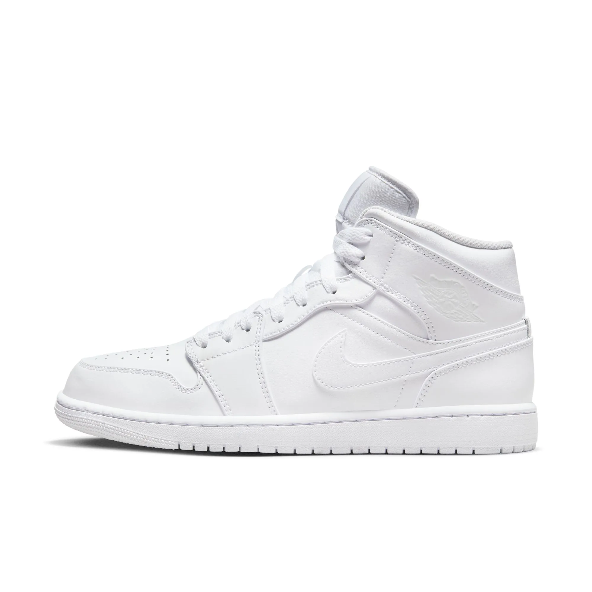 MEN'S AIR JORDAN 1 MID 'TRIPLE WHITE' 554724-136