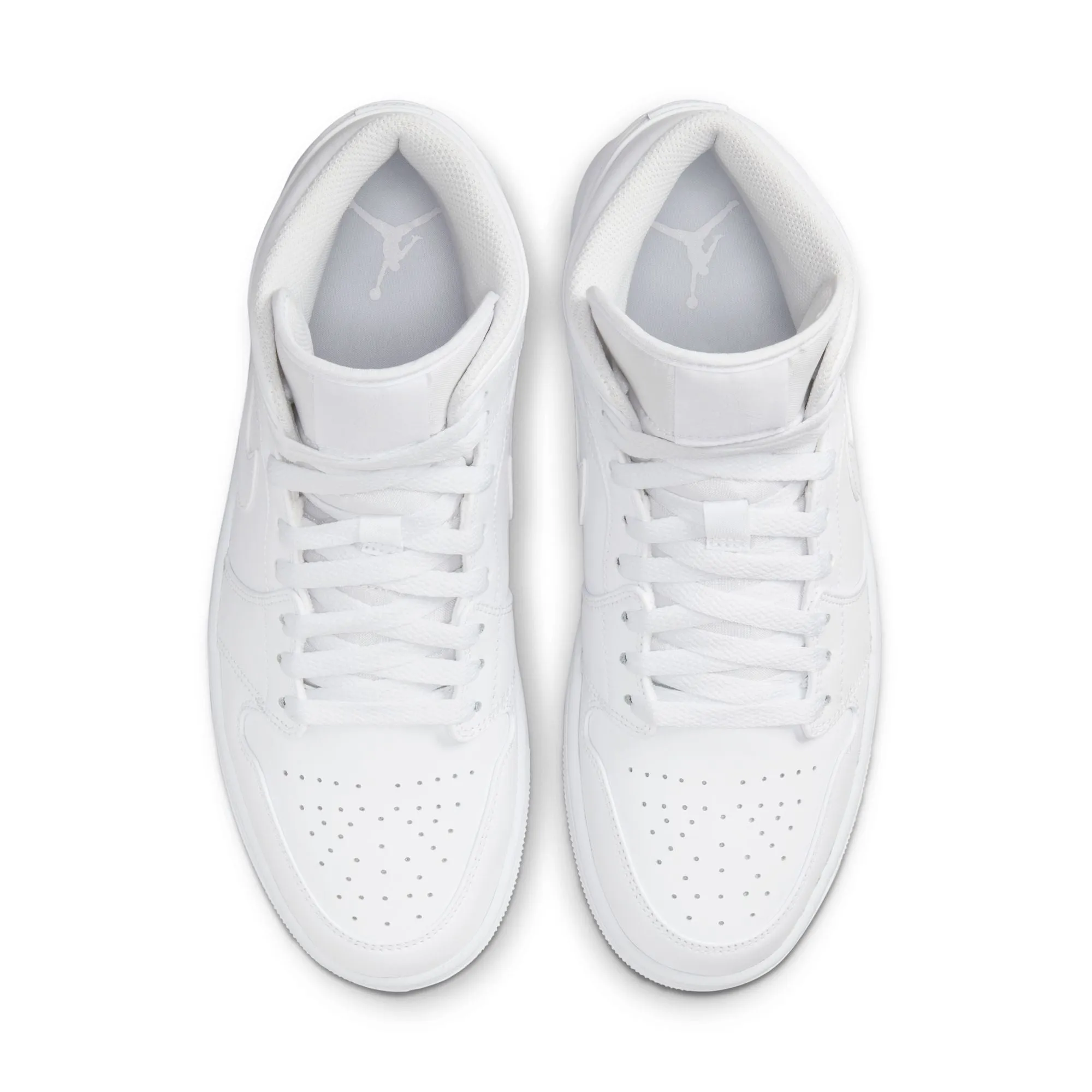 MEN'S AIR JORDAN 1 MID 'TRIPLE WHITE' 554724-136
