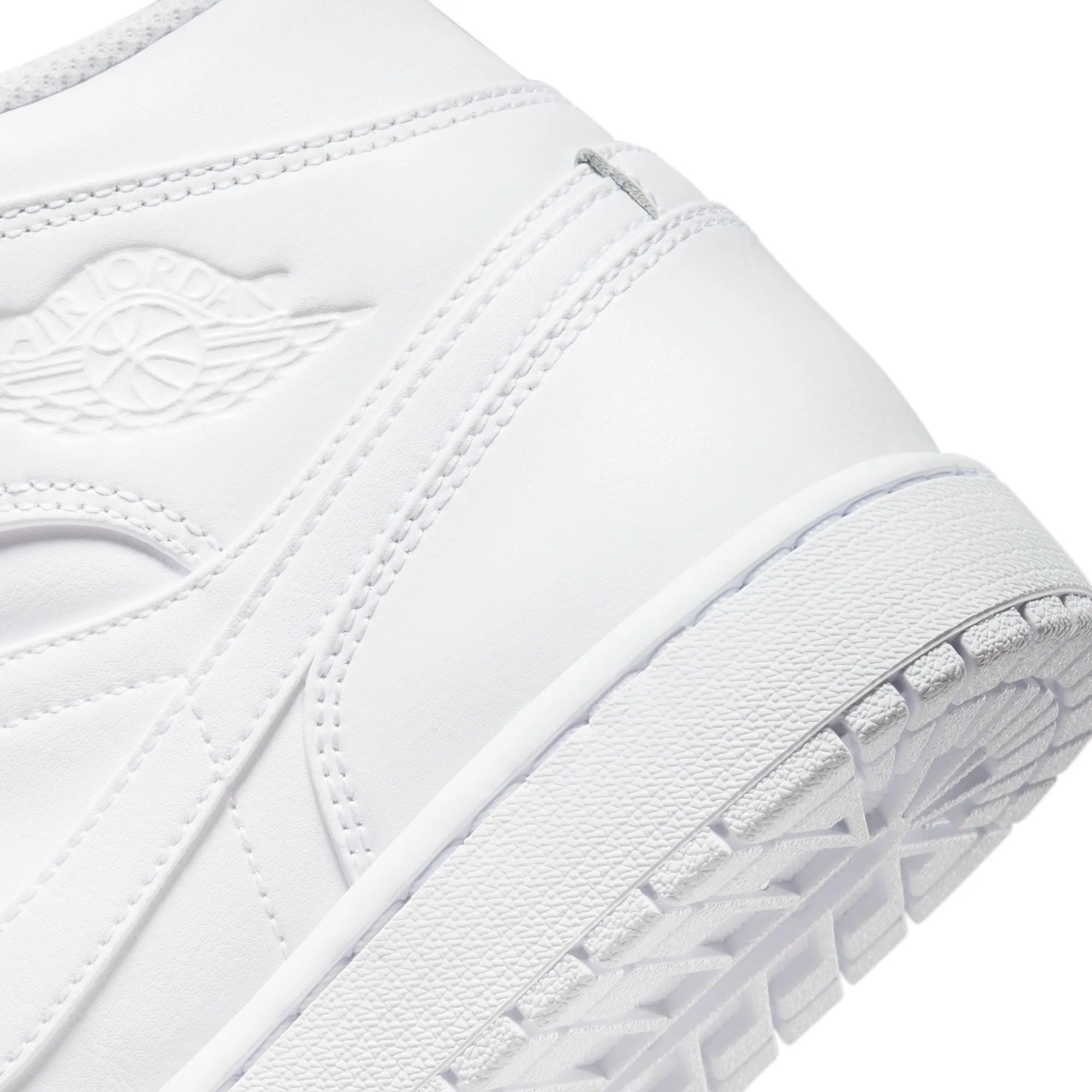 MEN'S AIR JORDAN 1 MID 'TRIPLE WHITE' 554724-136