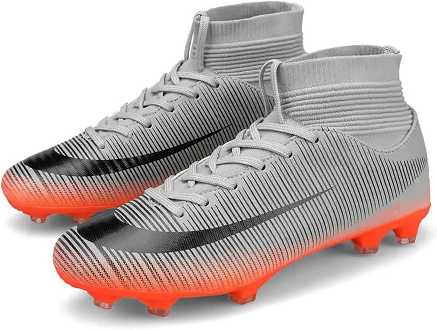 Men's Football Boots Spikes High Top Unisex Outdoor/Indoor Training Sneakers - Lawn Outdoor Youth Football Boots