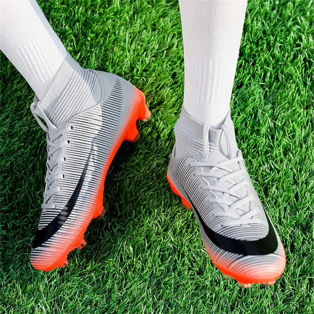 Men's Football Boots Spikes High Top Unisex Outdoor/Indoor Training Sneakers - Lawn Outdoor Youth Football Boots