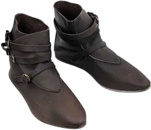 Men's Renaissance Boots Medieval Cosplay Shorts Boots Gothic Lace Up Gothic Flat Jazz Stage Pirate Viking Tied Shoes ﻿