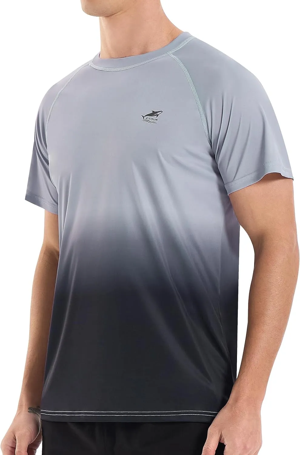 Men's Swim Shirts Rash Guard Short Sleeve UPF 50  UV Sun Protection SPF Shirt Quick Dry Swimming Fishing Water Beach T Shirts