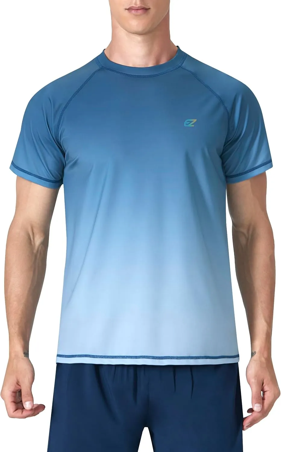 Men's Swim Shirts Rash Guard Short Sleeve UPF 50  UV Sun Protection SPF Shirt Quick Dry Swimming Fishing Water Beach T Shirts
