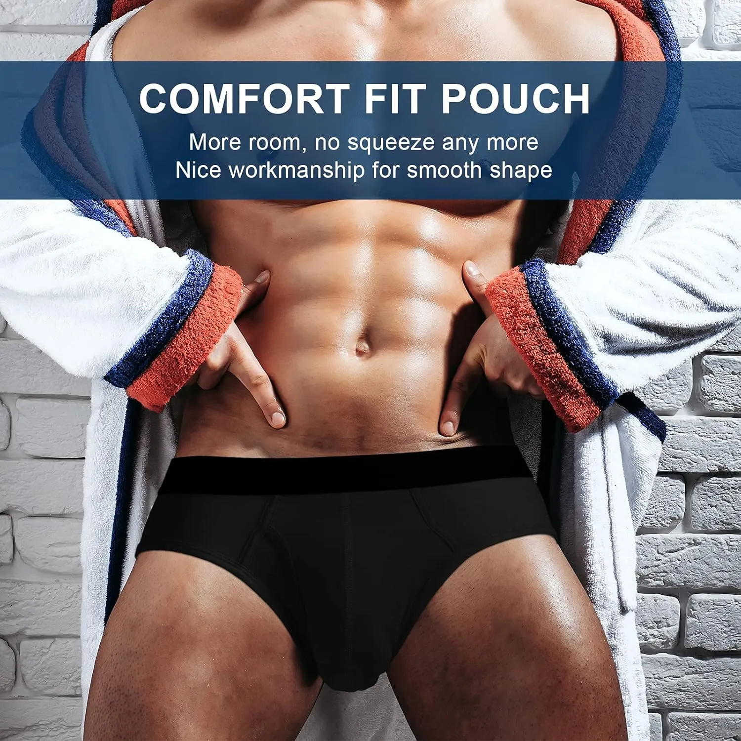 Men's Underwear Briefs Cotton for Men Soft Breathable Comfy U Pouch Brief
