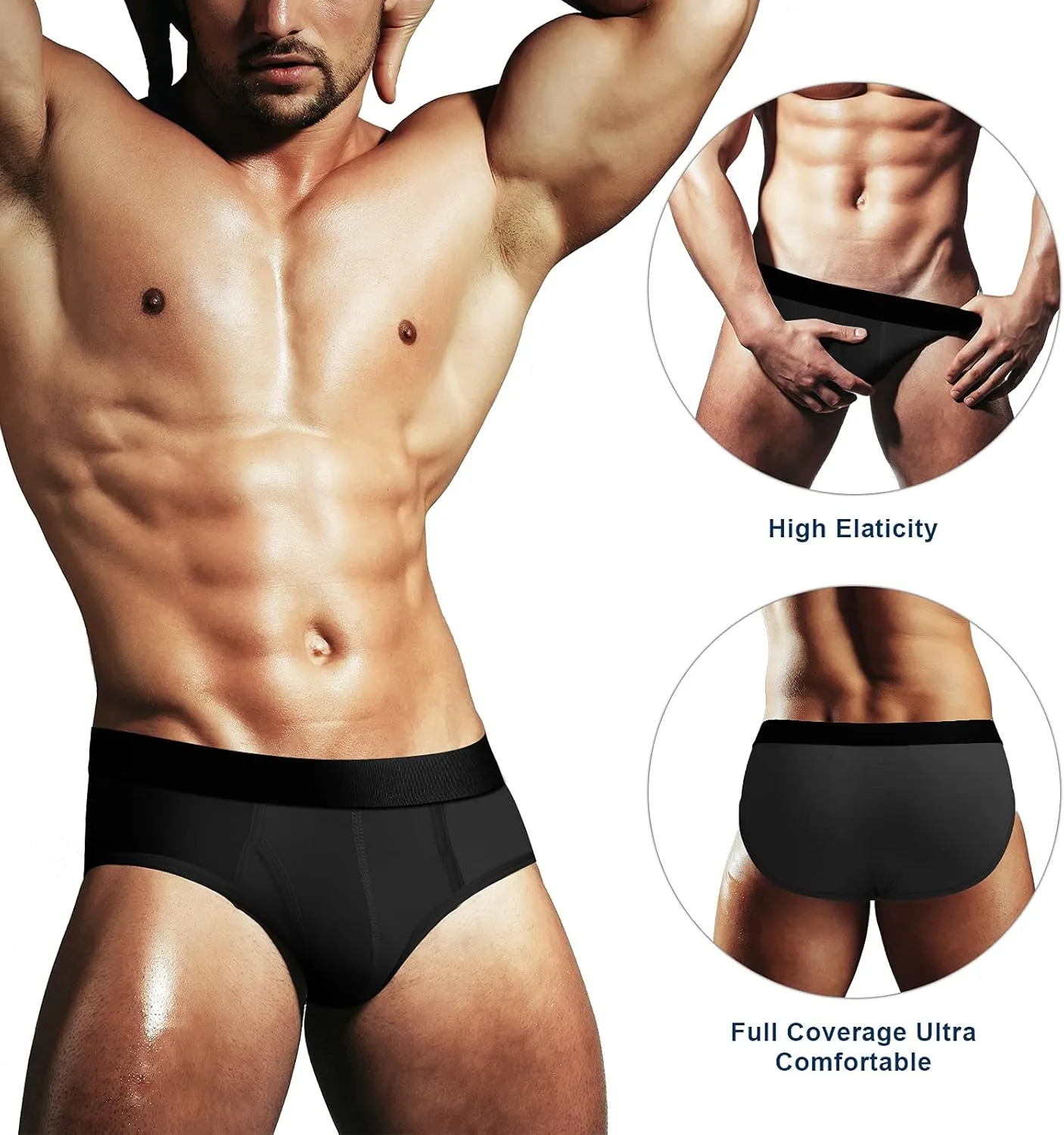 Men's Underwear Briefs Cotton for Men Soft Breathable Comfy U Pouch Brief
