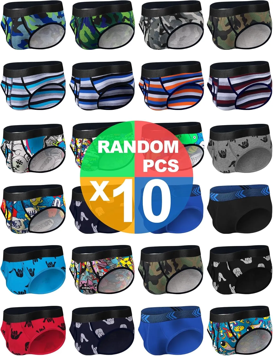 Men's Underwear Briefs Cotton for Men Soft Breathable Comfy U Pouch Brief