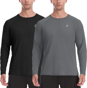 Men's UPF 50  Rash Guard Long Sleeve, Lightweight UV Sun Protection SPF Water Shirts for Swim Fishing Hiking Beach