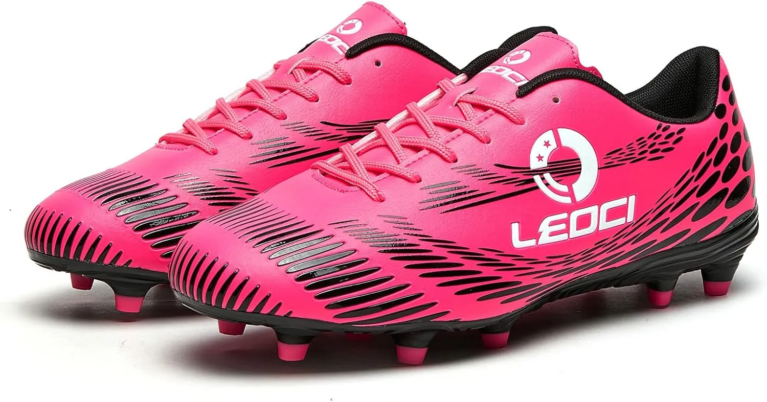Men's Women's Firm Ground Soccer Cleats Outdoor/Indoor Boys Girls Professional Futsal Football Training Sneakers