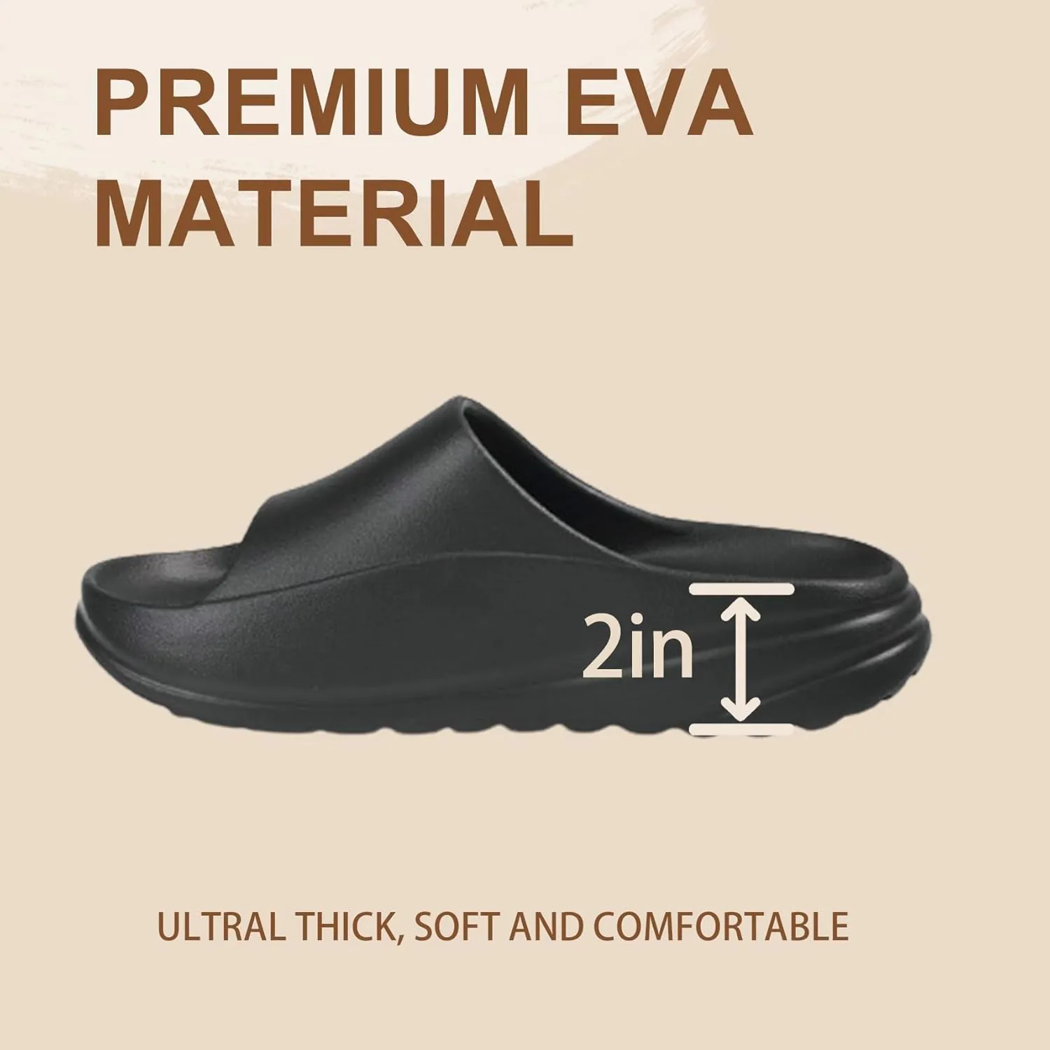 Mens/Womens Sandals Recovery Non-slip Slides with Arch Support Comfy Soft Cloud Pillow Feeling Slippers