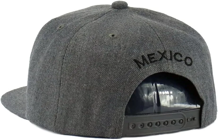 Mexican Hat Mexico Eagle Federal Logo Embroidery Snapback Flat Bill Baseball Cap