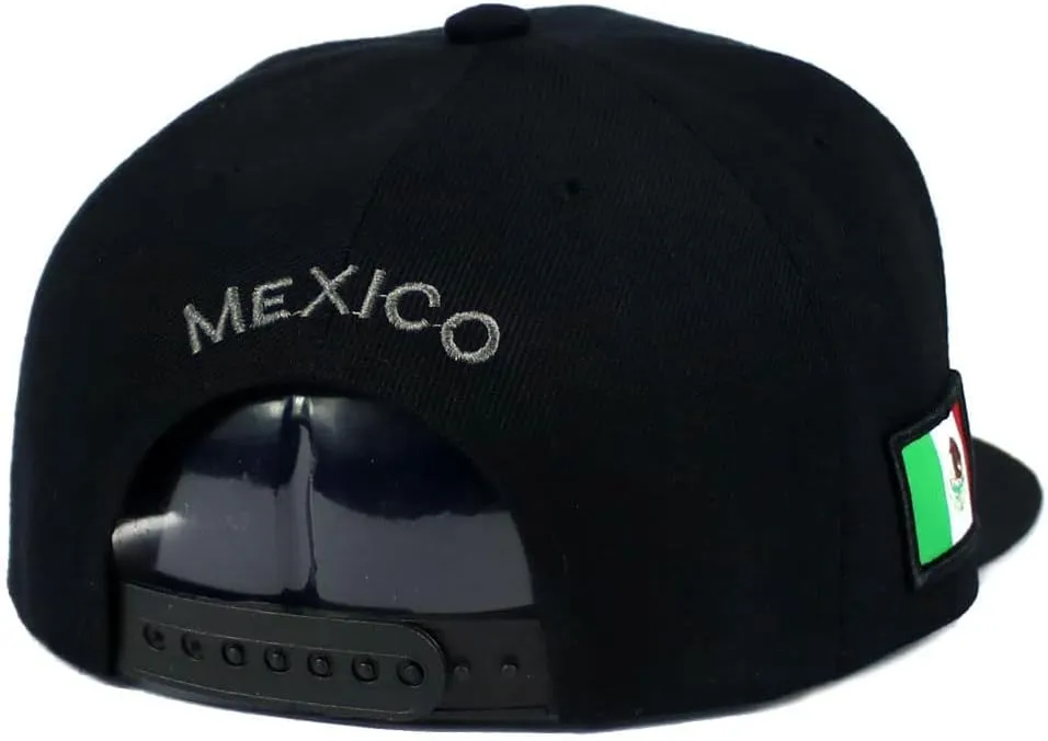 Mexican Hat Mexico Eagle Federal Logo Embroidery Snapback Flat Bill Baseball Cap