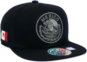 Mexican Hat Mexico Eagle Federal Logo Embroidery Snapback Flat Bill Baseball Cap