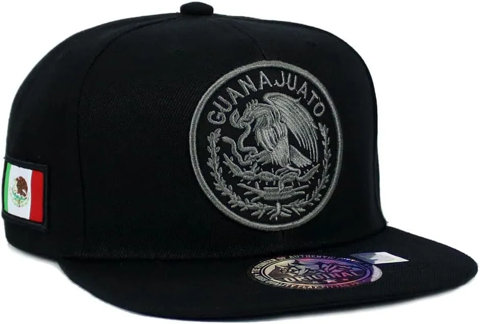 Mexican Hat Mexico State Federal Logo Embroidered Snapback Flat Bill Baseball Cap