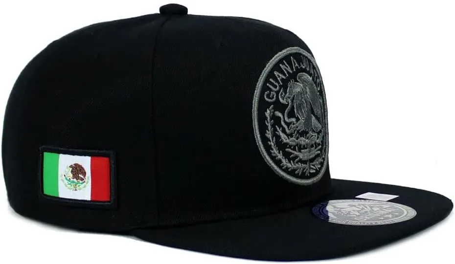 Mexican Hat Mexico State Federal Logo Embroidered Snapback Flat Bill Baseball Cap