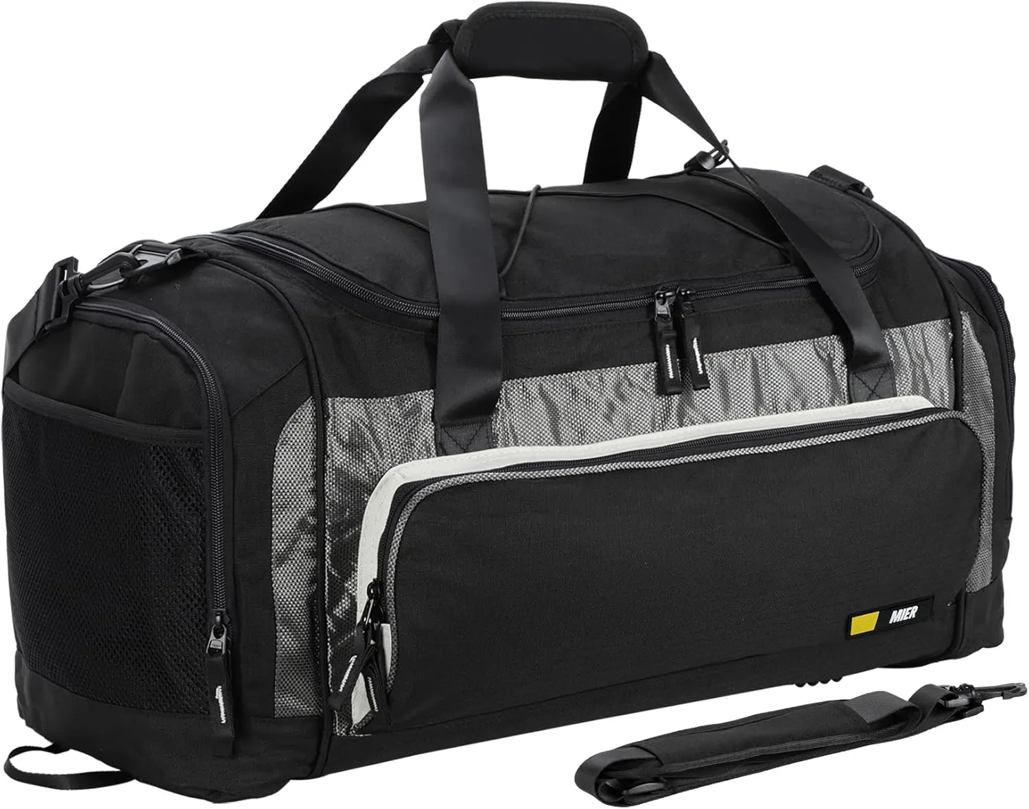 MIER Large Duffel Bag Men's Gym Bag with Shoe Compartment, 60L