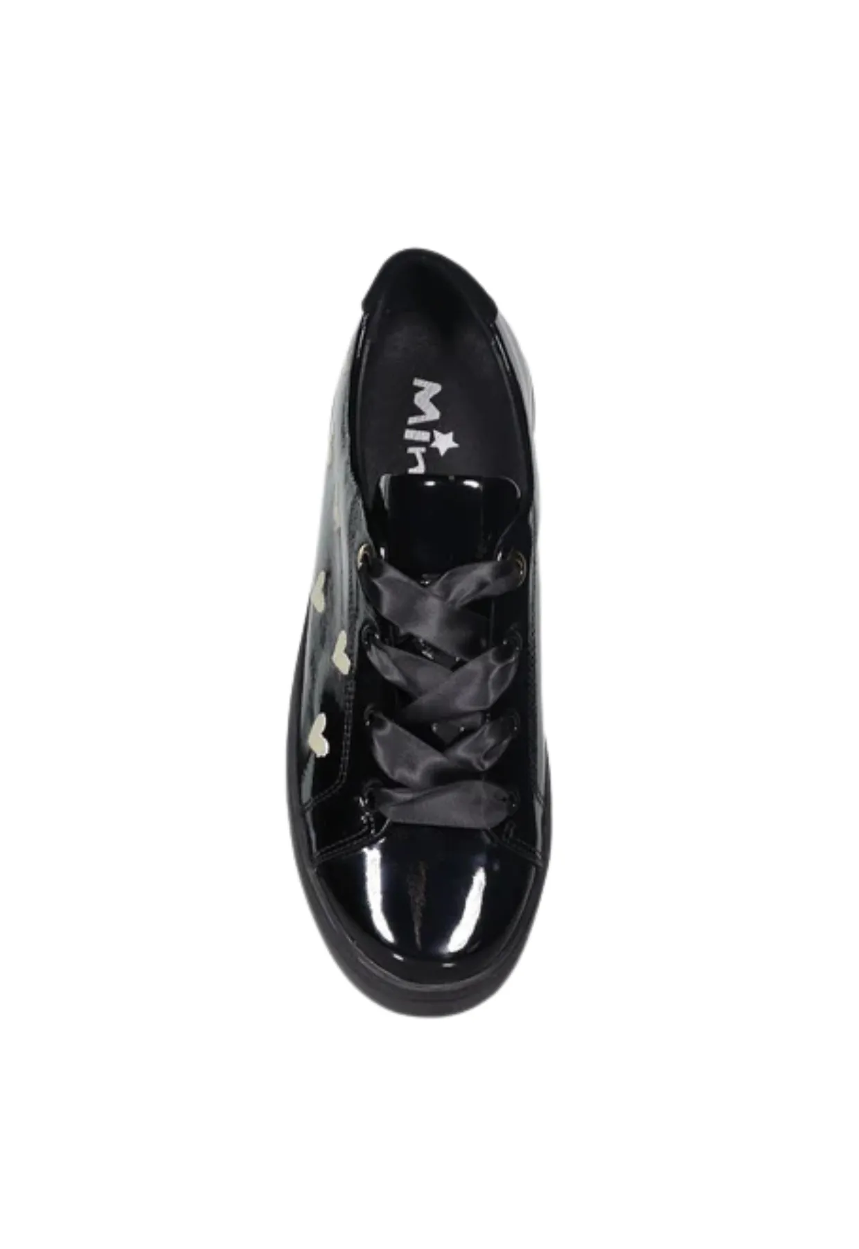 MINX ACE OF HEARTS   - BLACK PATENT IVORY