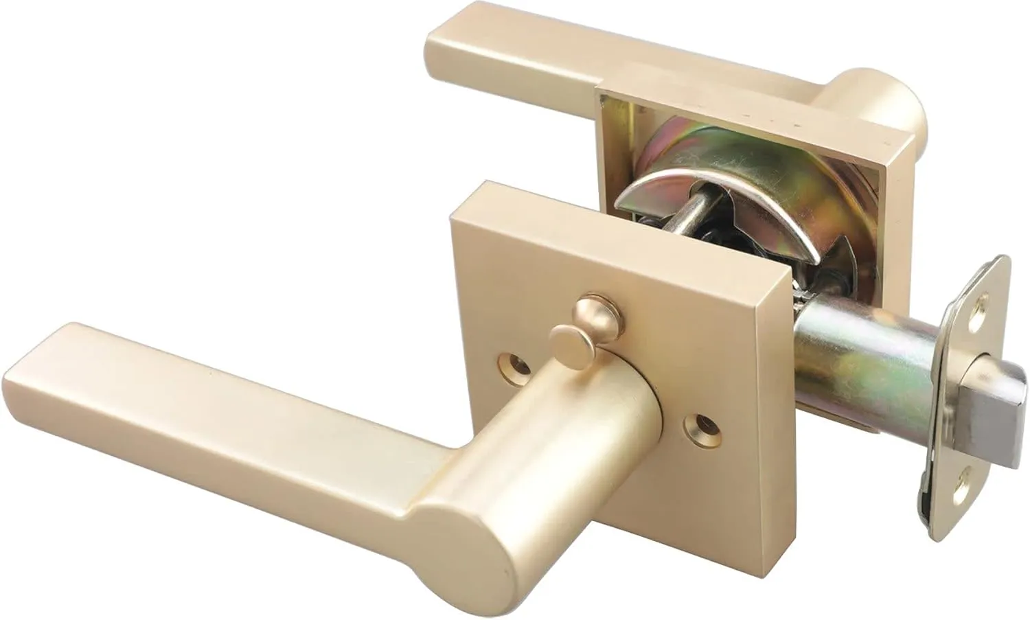 Miseno MLK3022 Lorton Flat Bar Privacy Door Lever Set - Matte Black