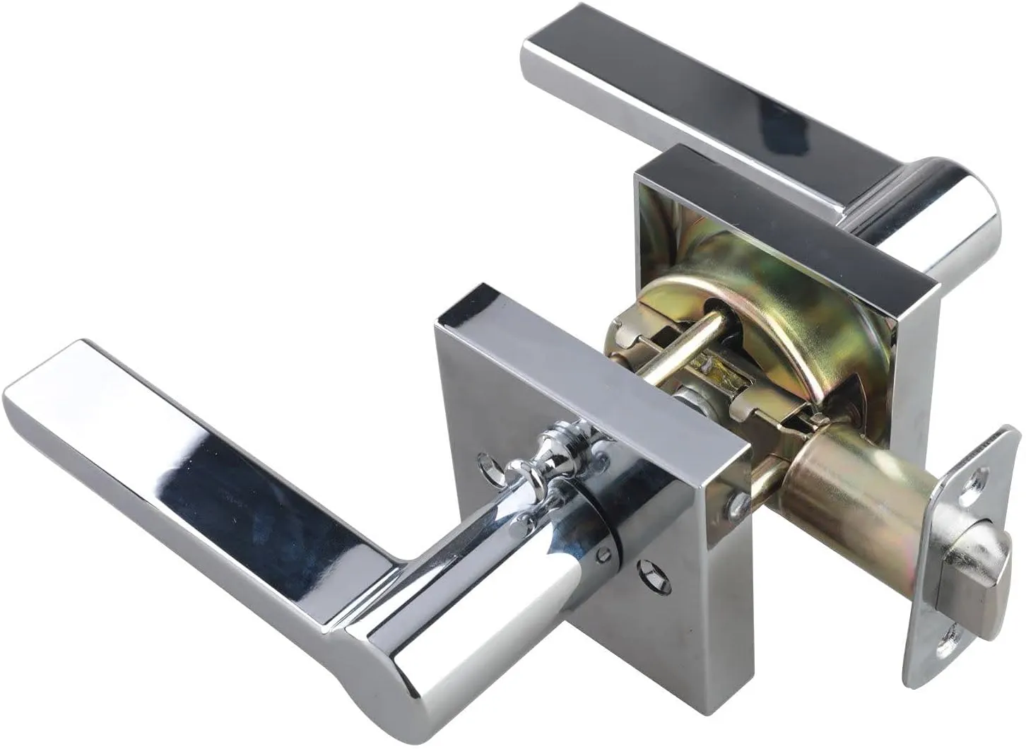 Miseno MLK3022 Lorton Flat Bar Privacy Door Lever Set - Matte Black