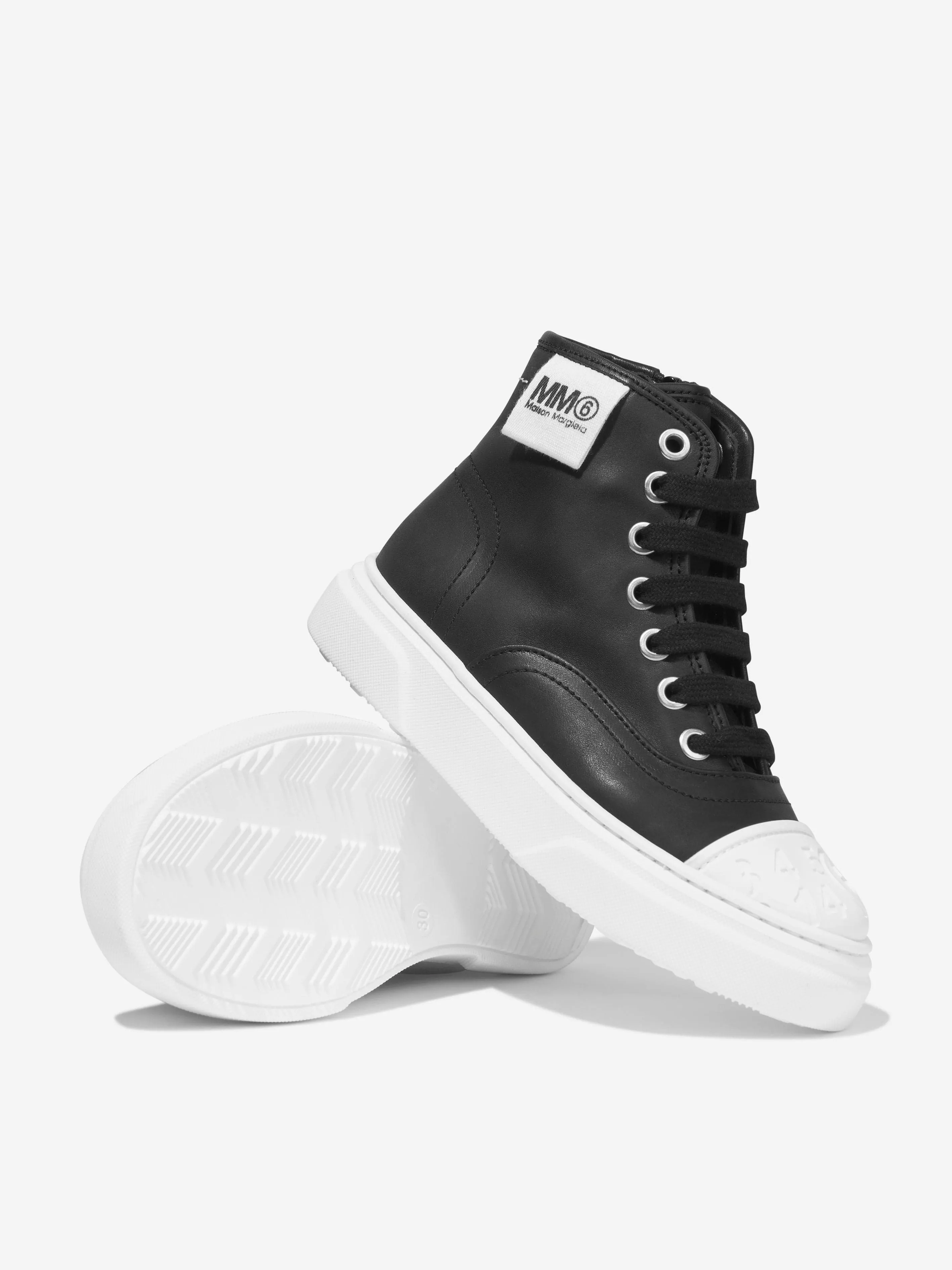 MM6 Maison Margiela Kids Leather High Top Trainers