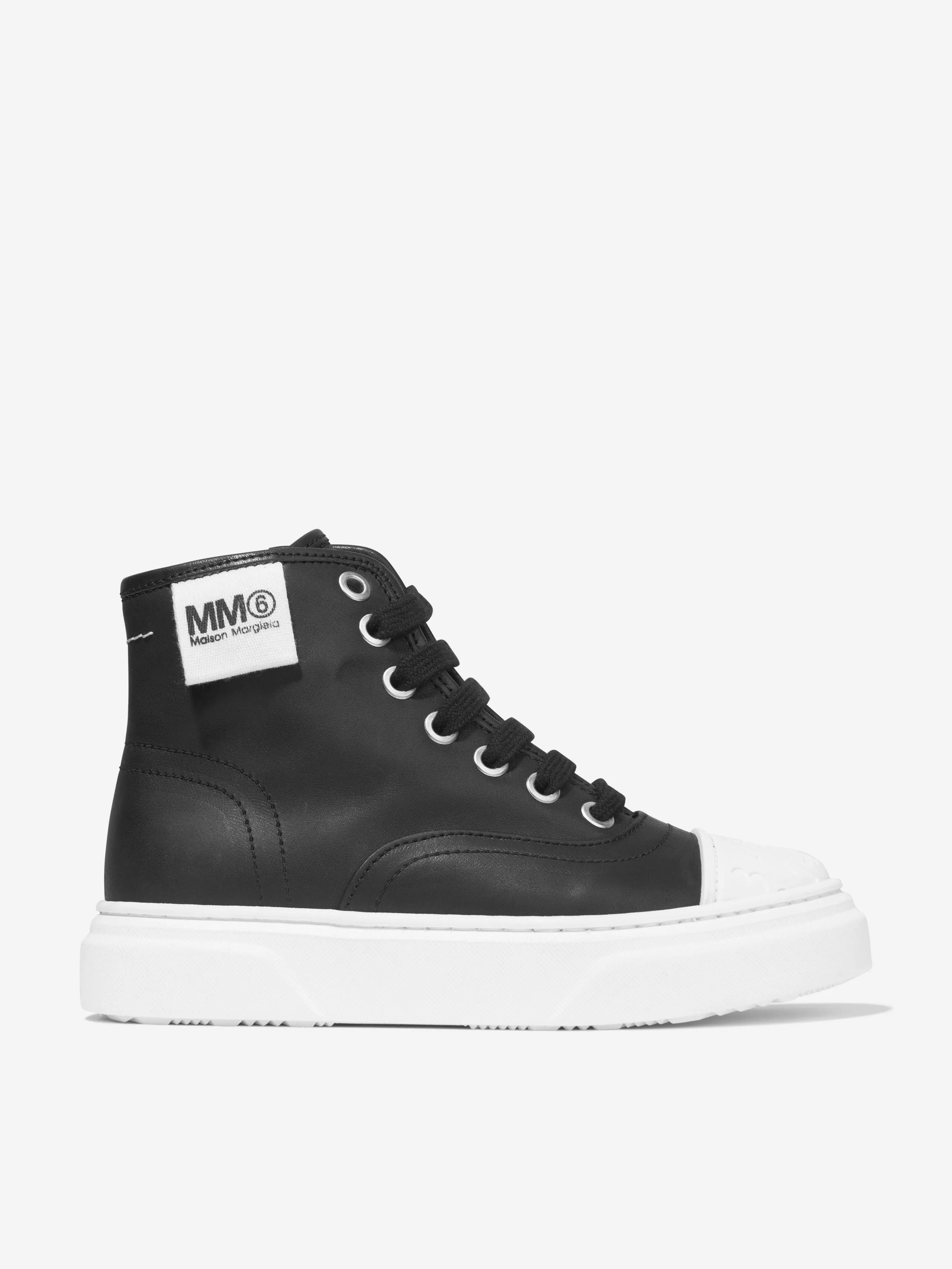 MM6 Maison Margiela Kids Leather High Top Trainers