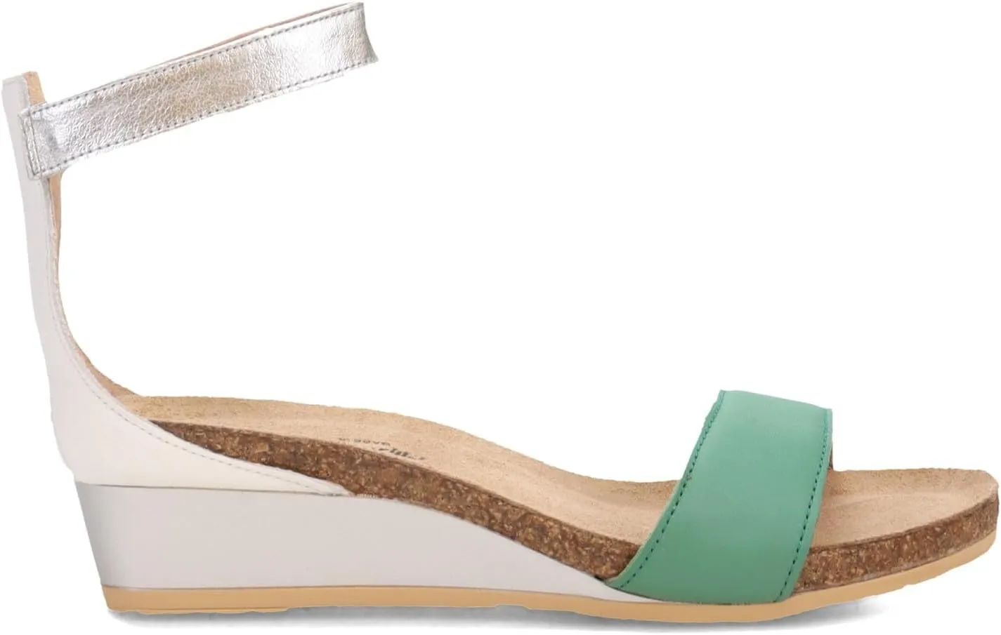 NAOT Footwear Women's Pixie Wedge Sandal with Cork Footbed and Arch Support Footbed - Adjustable Ankle Strap - Comfort and Support - Lightweight and Perfect for Travel - Narrow to Medium Fit