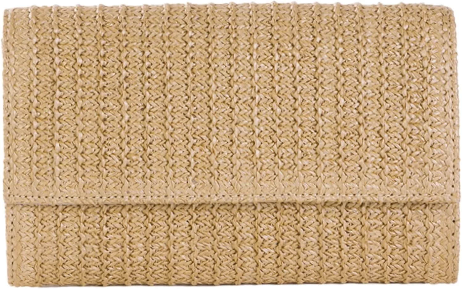 Natural Straw Flat Clutch Women 2025 Boho Purse Top Handle Crossbody Handbag Stylish Woven Envelope Wallet Evening