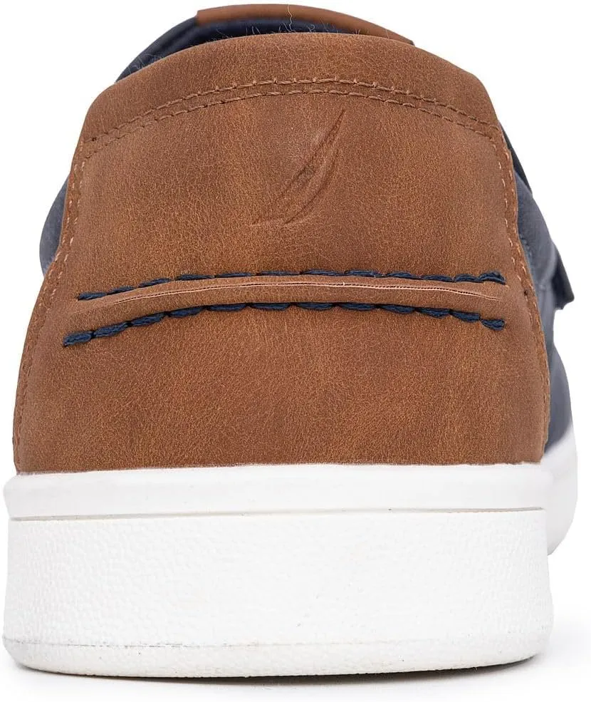 Nautica Men's Slip-On Loafers Casual Moc Toe Sneakers Boat Shoes Slipper for Men – Lightweight & Comfortable - Derwin