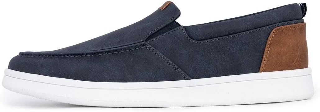 Nautica Men's Slip-On Loafers Casual Moc Toe Sneakers Boat Shoes Slipper for Men – Lightweight & Comfortable - Derwin