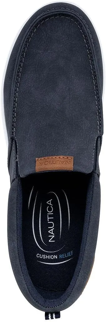 Nautica Men's Slip-On Loafers Casual Moc Toe Sneakers Boat Shoes Slipper for Men – Lightweight & Comfortable - Derwin
