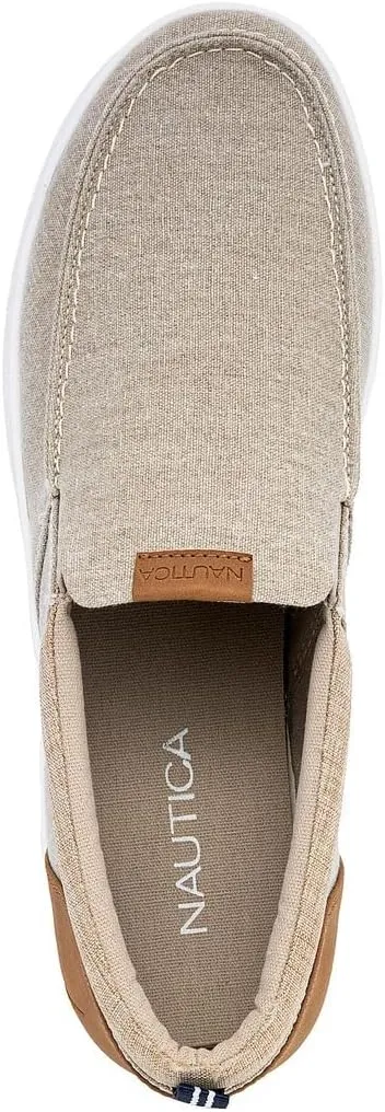 Nautica Men's Slip-On Loafers Casual Moc Toe Sneakers Boat Shoes Slipper for Men – Lightweight & Comfortable - Derwin