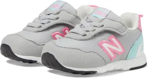 New Balance Baby 515 V1 New-B Hook & Loop Sneaker, Rain Cloud/Reflection/Signal Pink, 3 US Unisex Infant