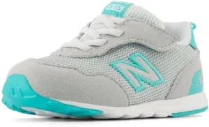 New Balance Baby 515 V1 New-b Hook and Loop Sneaker, Concrete/Cyber Jade, 3.5 X-Wide US Unisex Infant