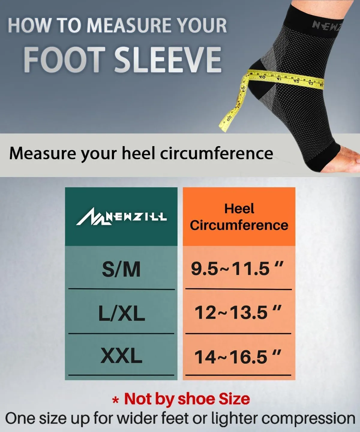 NEWZILL Plantar Fasciitis Socks with Arch Support, BEST 24/7 Foot Care Compression Sleeve, Eases Swelling & Heel Spurs, Ankle Brace Support, Increases Circulation (XXL, Black/White/Gray)
