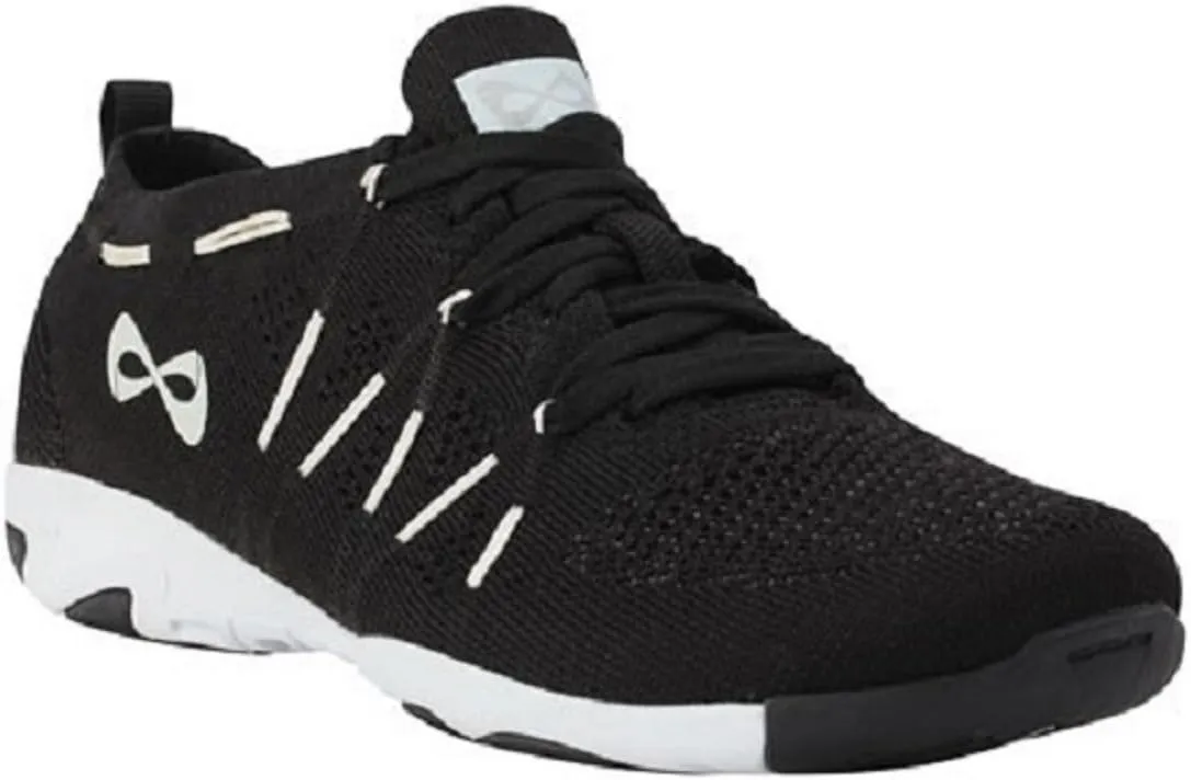 Nfinity Flyte Black Cheer Shoes for Youth Girls – High-Performance Breathable Sneakers for Cheerleading, Dance, and Sports Training – Lightweight and Durable for Competition