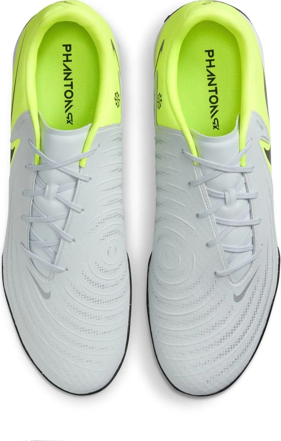Nike Phantom GX 2 Academy TF Low-Top Soccer Shoes (FJ2577-003, Metallic Silver/Volt/Black)