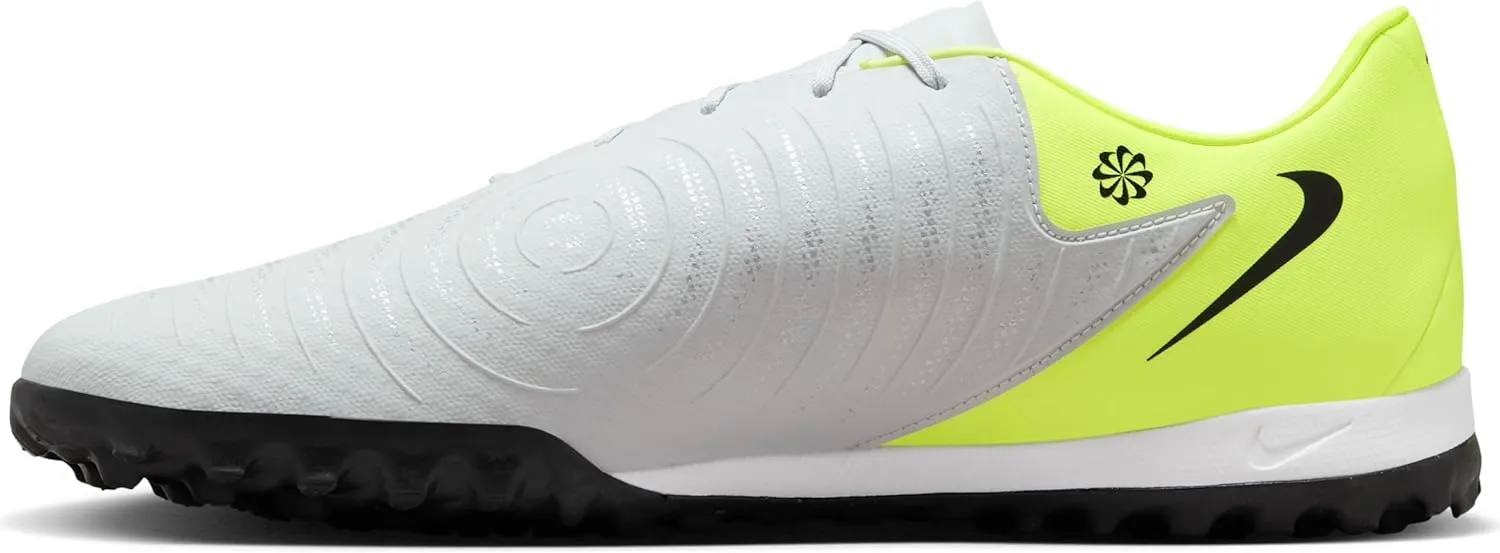Nike Phantom GX 2 Academy TF Low-Top Soccer Shoes (FJ2577-003, Metallic Silver/Volt/Black)