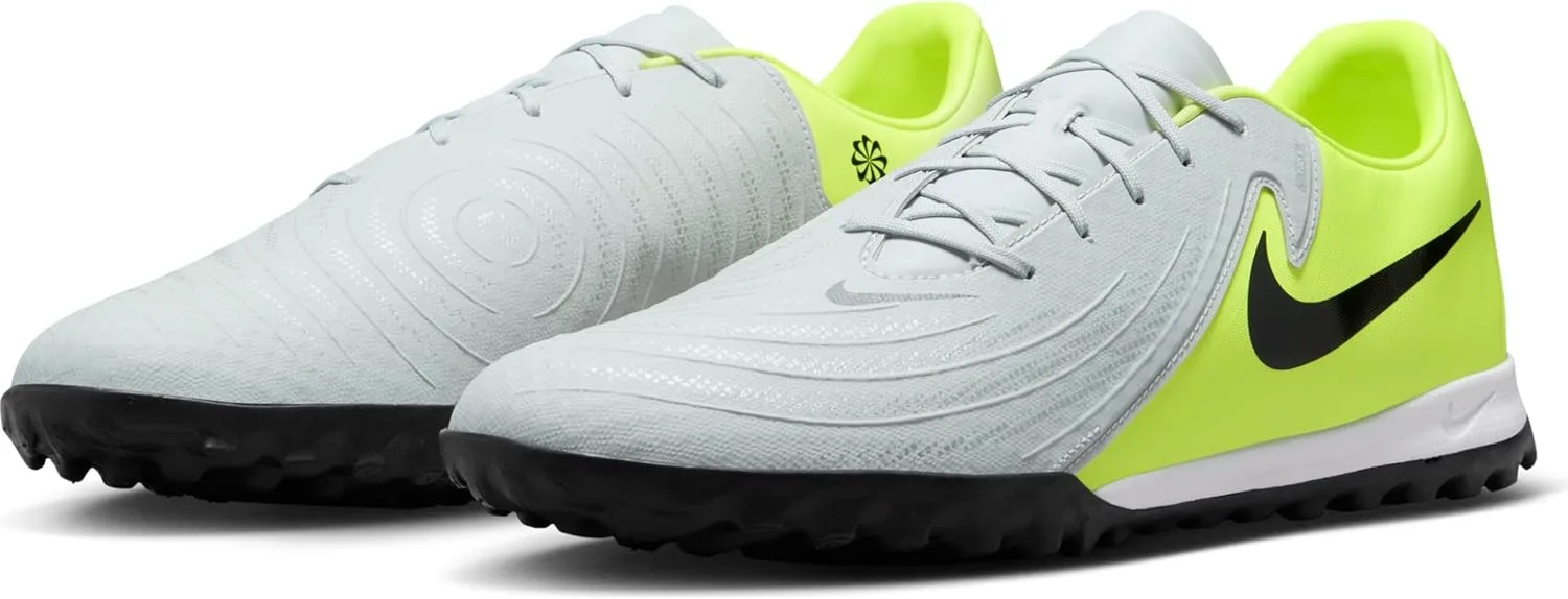 Nike Phantom GX 2 Academy TF Low-Top Soccer Shoes (FJ2577-003, Metallic Silver/Volt/Black)