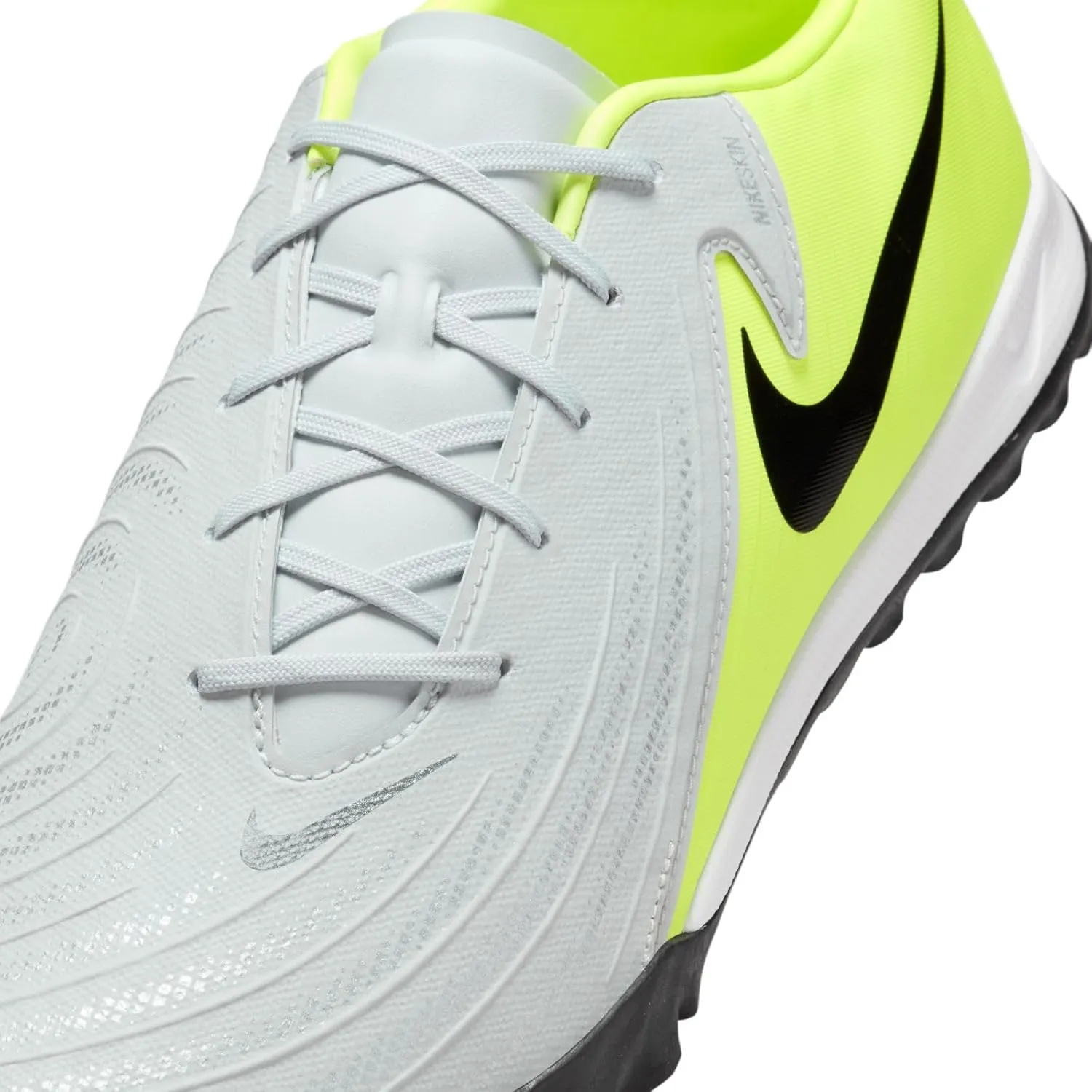Nike Phantom GX 2 Academy TF Low-Top Soccer Shoes (FJ2577-003, Metallic Silver/Volt/Black)