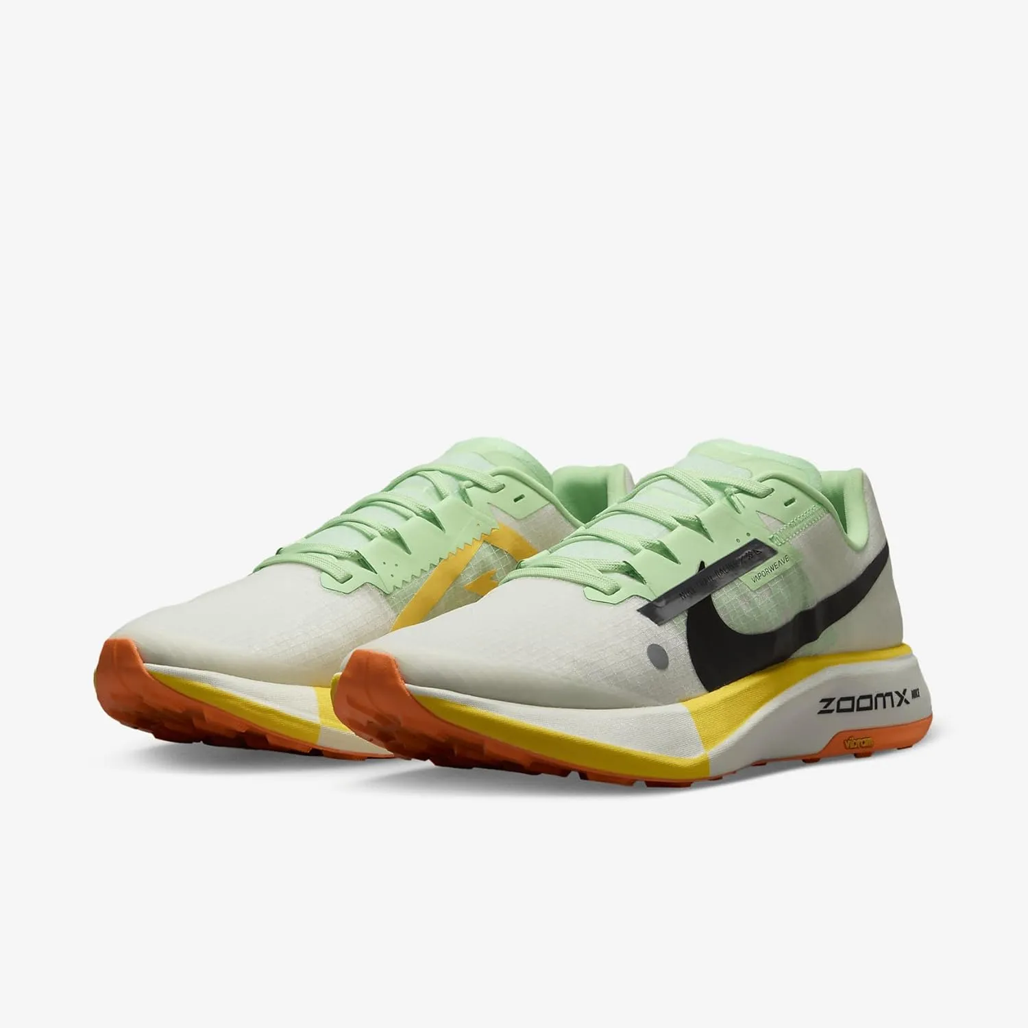 Nike Ultrafly Men's Trail Racing Shoes (DX1978-102, Summit White/Vapor Green/Laser Orange/Black)