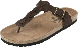 Northside Women's Dina Open Toe Cork Sandal Slide, Black, 7