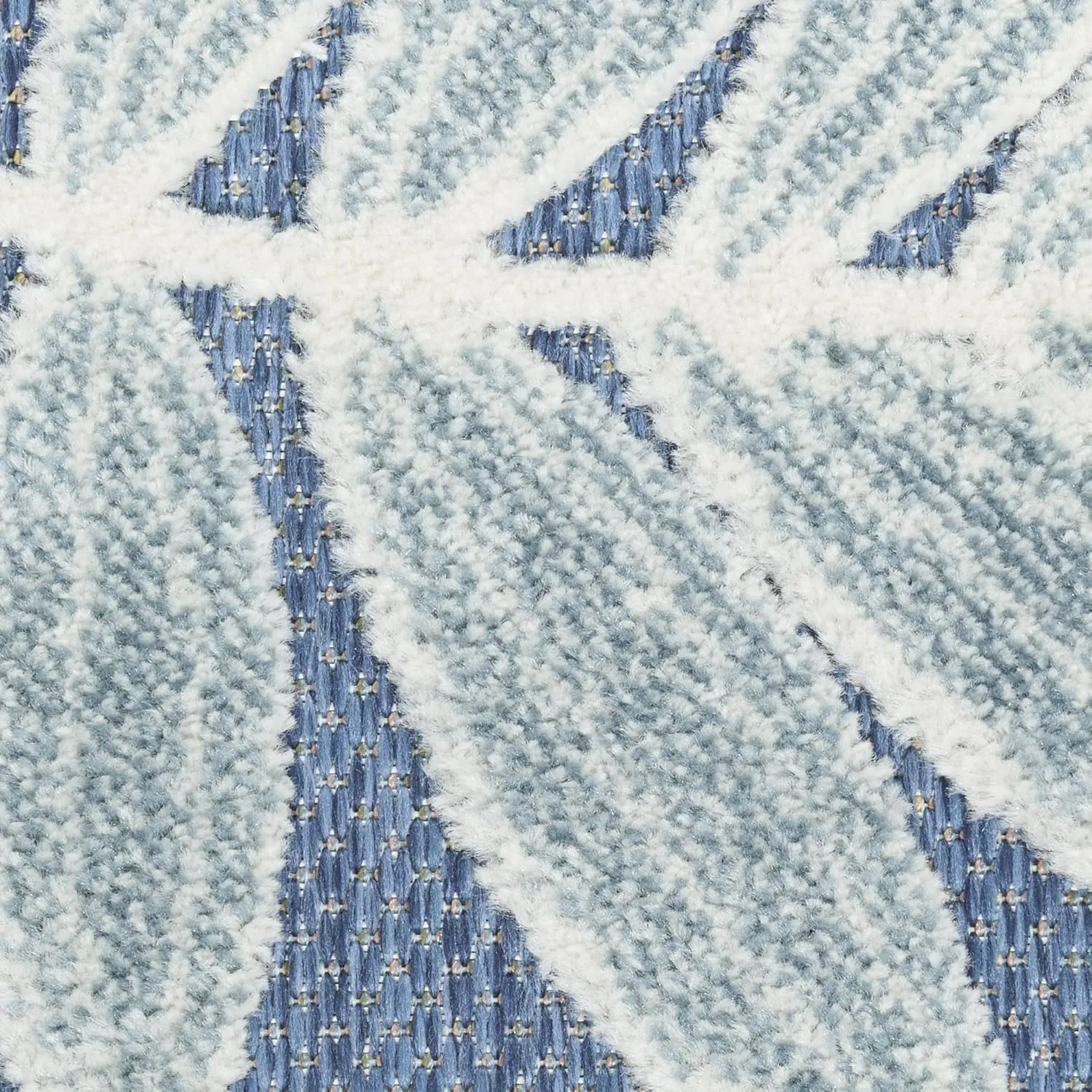 Nourison Aloha Blue 2'8" x 4' Area Rug - Easy Clean, Non Shedding, Bed Room, Living Room, Dining Room, Kitchen (3' x 4')