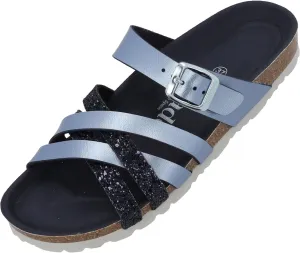 Novati Women's Mules - Elegant Sandals Made in Spain - Comfortable Slippers with Cork Footbed - Fashionable Summer Shoes