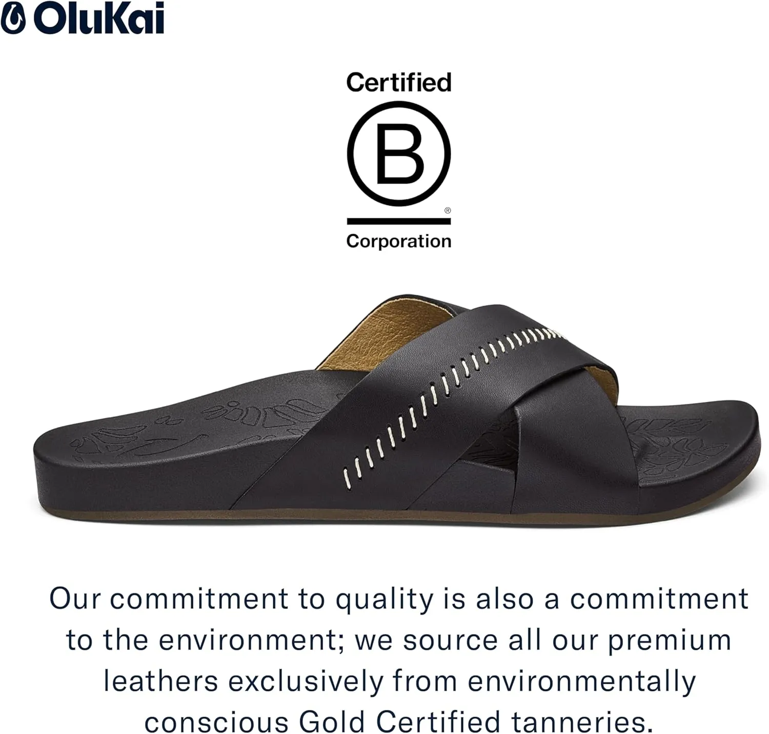 OLUKAI Kipe‘a 'Olu Women's Slide Sandal, Everyday Stylish Shoe, All-Day Wear & Comfortable Fit