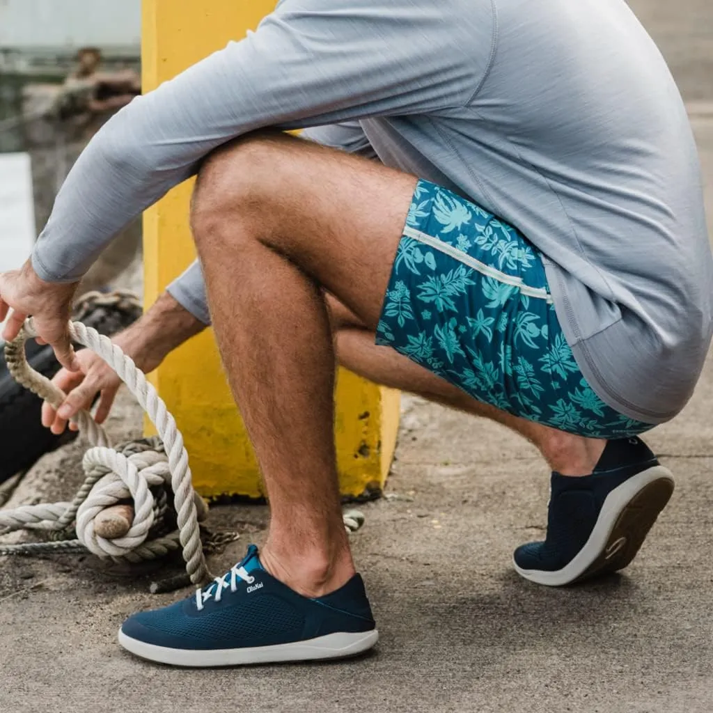 OLUKAI Moku Pae Men's Boat Shoes, Water Resistant & Breathable Mesh, Easy Slip On Design, Quick-Drying & Enhanced Traction