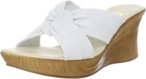 Onex Women's Puffy Wedge Sandal,White,10 M US