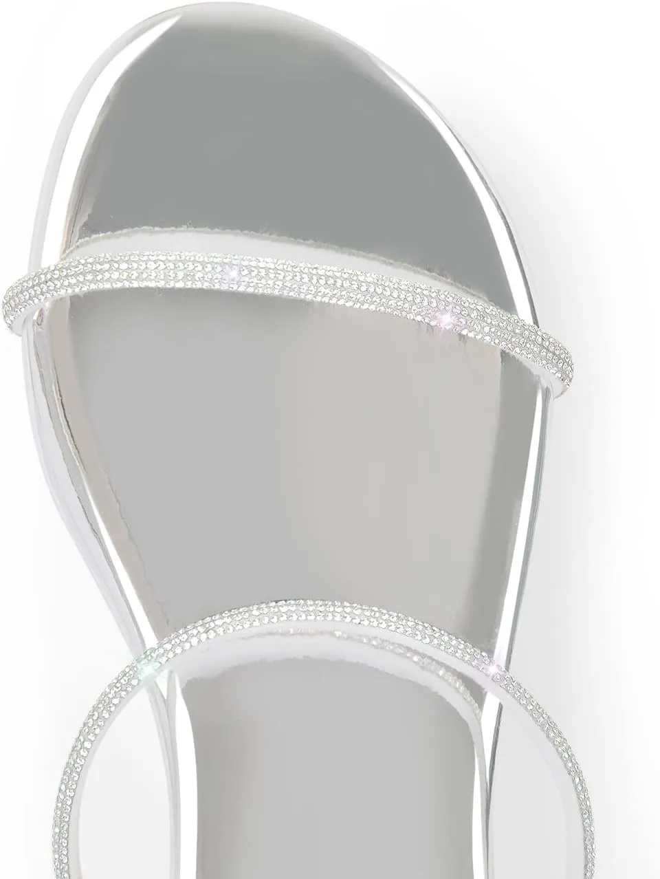 onlymaker Womens Lace up Rhinestone Flat Sandals Butterfly Ankle Wrap Tie up Round Toe Slide Summer Beach Sandals