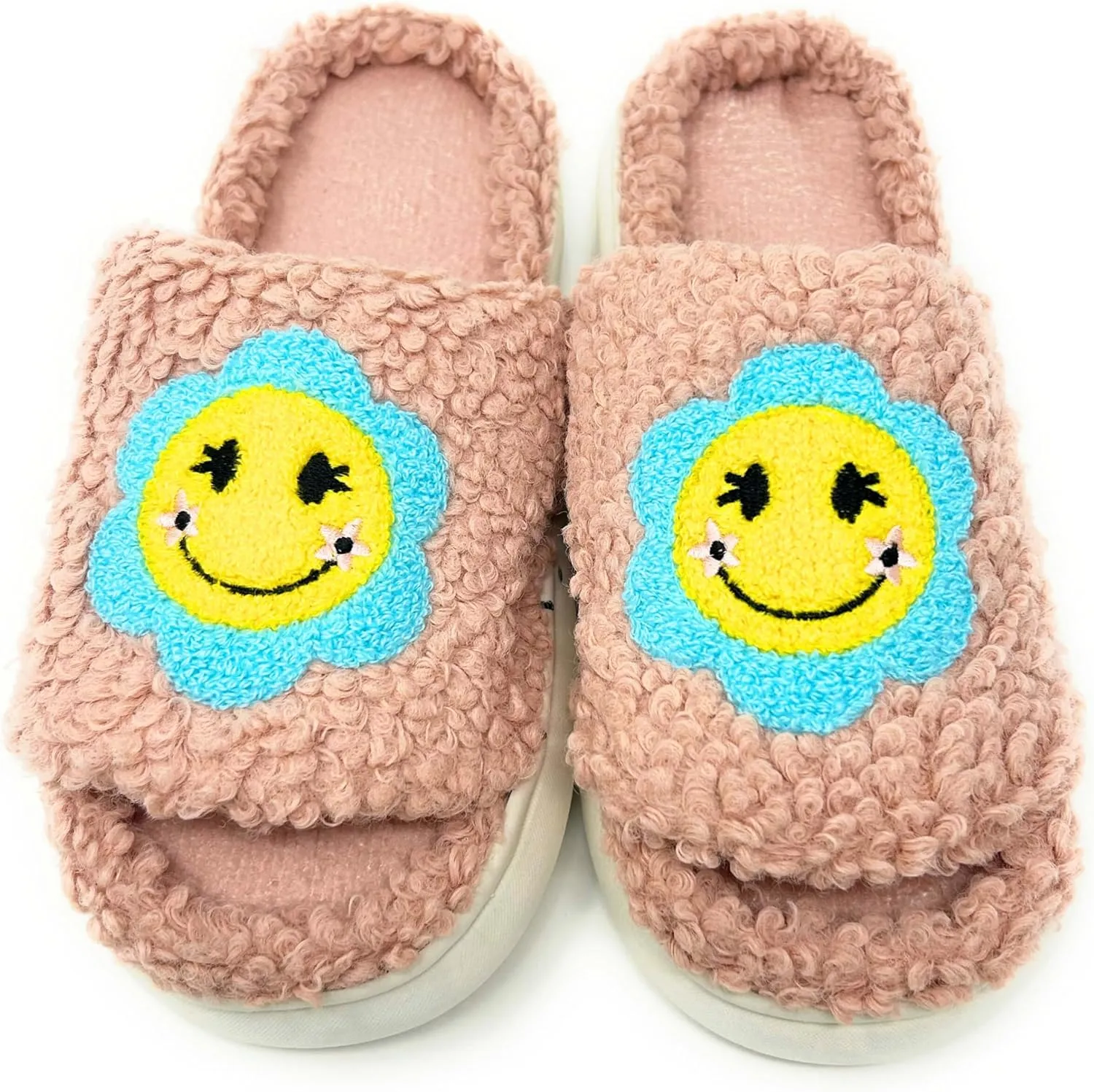 ooohyeah Women’s Fuzzy Funny Animal Slides, Cute Non-Slip House Slippers for Women