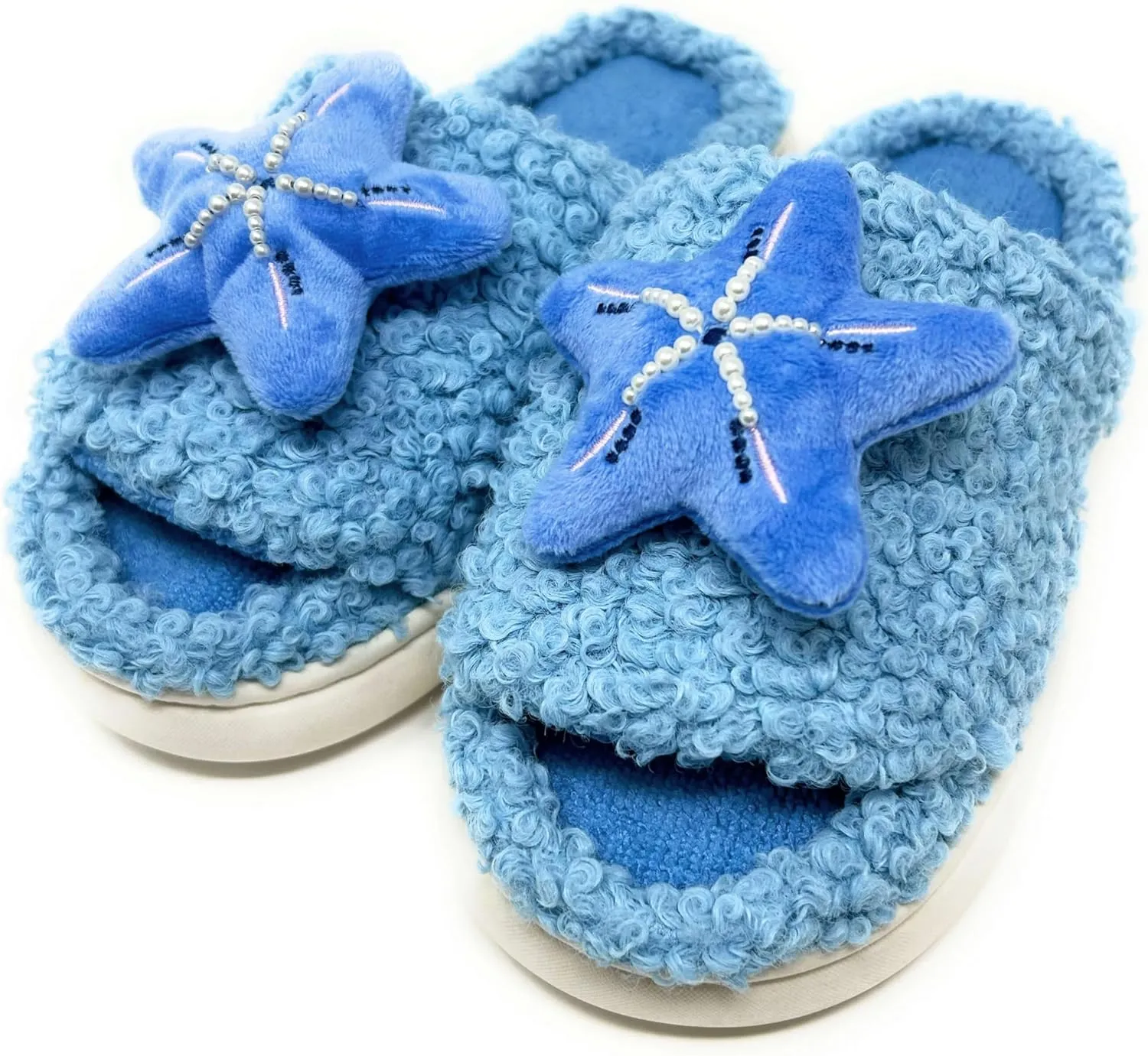 ooohyeah Women’s Fuzzy Funny Animal Slides, Cute Non-Slip House Slippers for Women